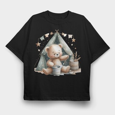 Teddy Paint Brushes, Tricou Oversize Barbati (Unisex)