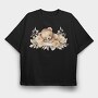 Teddy Sleep Flowers, Tricou Oversize Barbati (Unisex)