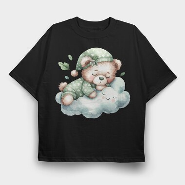 Teddy Sleeping Cloud, Tricou Oversize Barbati (Unisex)