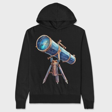 Telescope Galaxy View, Hanorac Oversize Barbati (Unisex)