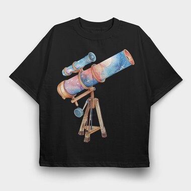 Telescope Space Stars, Tricou Oversize Barbati (Unisex)