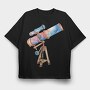 Telescope Space Stars, Tricou Oversize Barbati (Unisex)