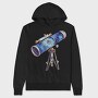 Telescope Stars Night, Hanorac Oversize Barbati (Unisex)