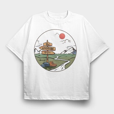 The Adventure Begins, Tricou Oversize Barbati (Unisex)