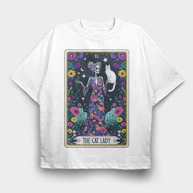 The Cat Lady, Tricou Oversize Barbati (Unisex)