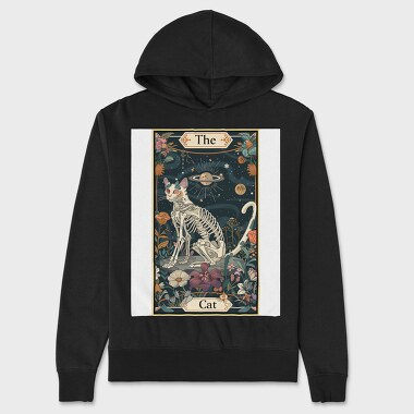 The Cat Skeleton, Hanorac Oversize Barbati (Unisex)