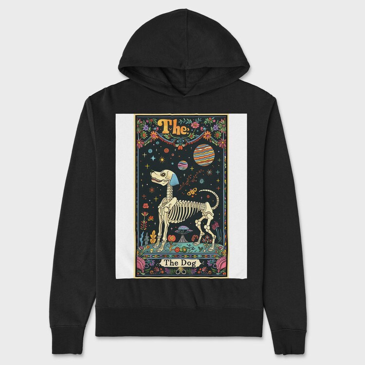 The Dog Skeleton, Hanorac Oversize Barbati (Unisex)