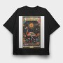 The Flamingo Skeleton, Tricou Oversize Barbati (Unisex)