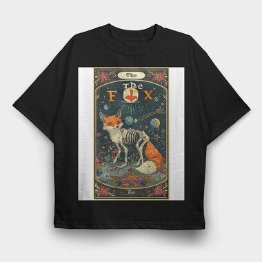 The Fox Skeleton, Tricou Oversize Barbati (Unisex)