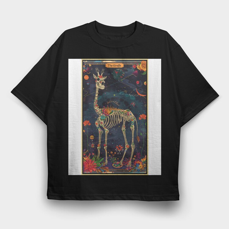The Giraffe Skeleton, Tricou Oversize Barbati (Unisex)