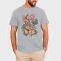 Koi Fish Lotus Illustration 04, Tricou Barbati (Unisex)