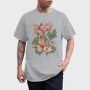 Koi Fish Lotus Illustration 04, Tricou Barbati (Unisex)