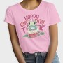Cute Frog On Cupcake Birthday Mug, Tricou Femei