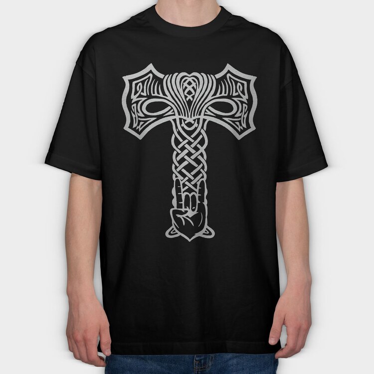 Mjolnir, Tricou Oversize Barbati (Unisex)