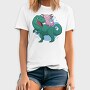 Axolotl Riding Dinosaur Trex, Tricou Barbati (Unisex)