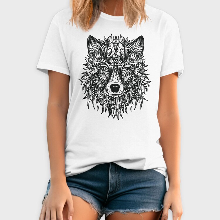 Wolf Head 001, Tricou Barbati (Unisex)