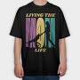 Mom Living the Life, Tricou Oversize Barbati (Unisex)
