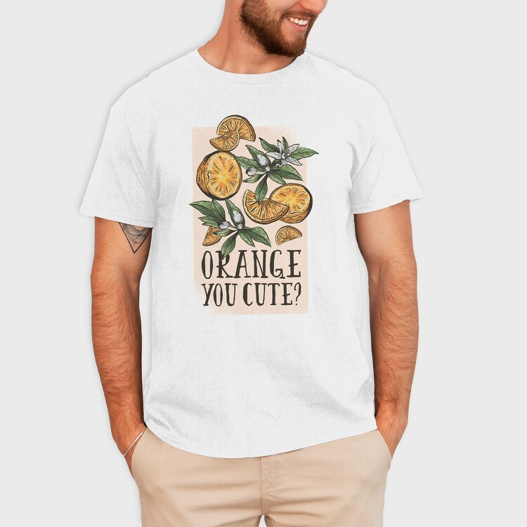 Orange You Cute Pun, Tricou Barbati (Unisex)