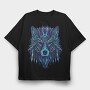 Wolf Illustration Color 001, Tricou Oversize Barbati (Unisex)