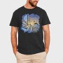 Dolphins And Boat Sail Yatch Sunset, Tricou Barbati (Unisex)
