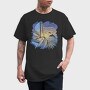 Dolphins And Boat Sail Yatch Sunset, Tricou Barbati (Unisex)