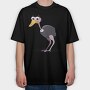 Ostrich Smile, Tricou Oversize Barbati (Unisex)