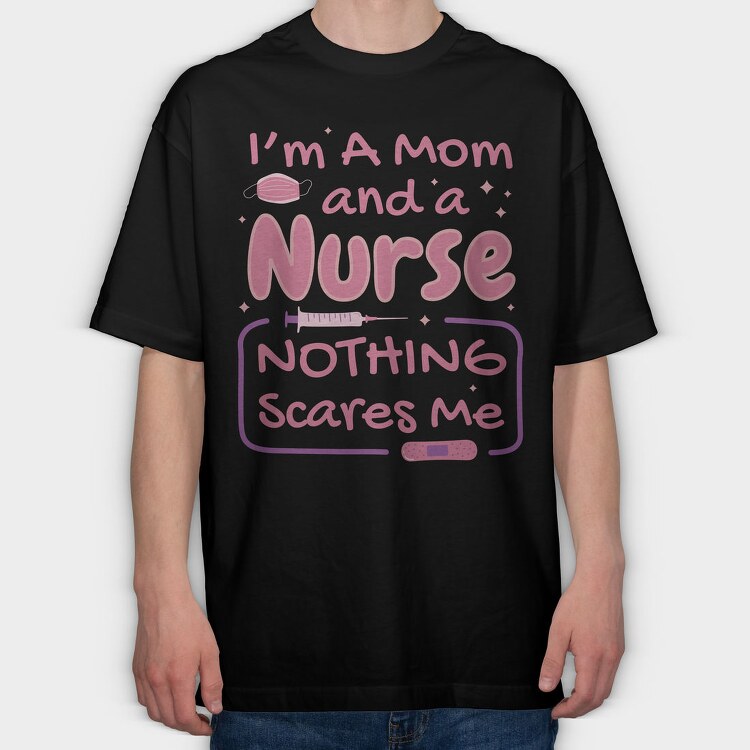 Mom and Nurse, Tricou Oversize Barbati (Unisex)