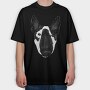 Miniature Bull Terrier, Tricou Oversize Barbati (Unisex)