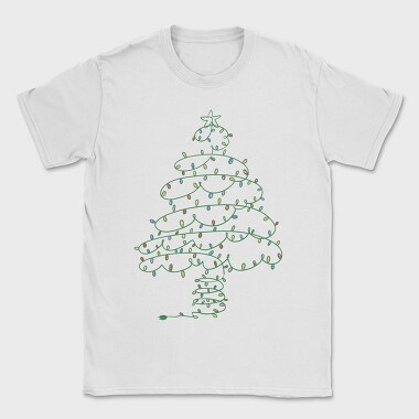 Christmas Tree Made Of Lights, Tricou Barbati (Unisex)