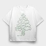 Christmas Tree Made Of Lights, Tricou Oversize Barbati (Unisex)