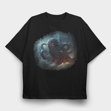 Kraken Monster, Tricou Oversize Barbati (Unisex)