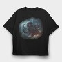 Kraken Monster, Tricou Oversize Barbati (Unisex)