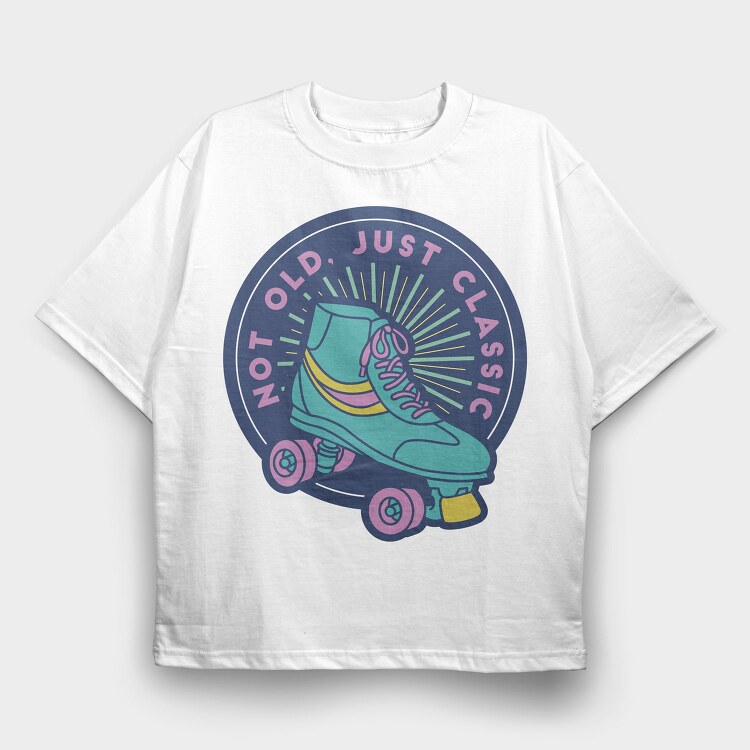 Classic Rollerskate 80S, Tricou Oversize Barbati (Unisex)