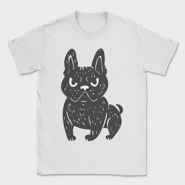 Angry French Bulldog Dog Doodle French Dog, Tricou Barbati (Unisex)