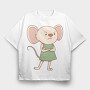 Angry Mouse Dress, Tricou Oversize Barbati (Unisex)