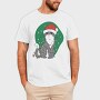 Cat With Fairy Lights Christmas, Tricou Barbati (Unisex)