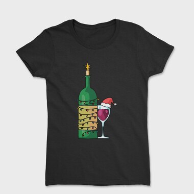 Christmas Wine Glass, Tricou Femei