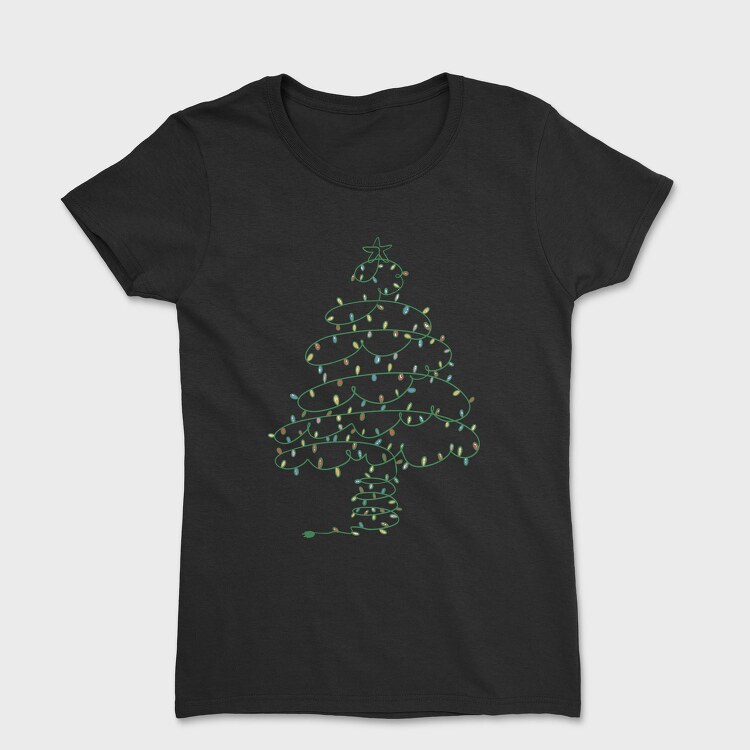 Christmas Tree Made Of Lights, Tricou Femei