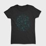 Circle Of Flowers And Leaves Botanical Line Elements, Tricou Femei