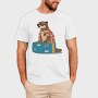 Otter Animal On Vacation Travel, Tricou Barbati (Unisex)