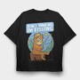 Don T Rush Me Fishing Sloth, Tricou Oversize Barbati (Unisex)