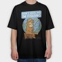 Don T Rush Me Fishing Sloth, Tricou Oversize Barbati (Unisex)