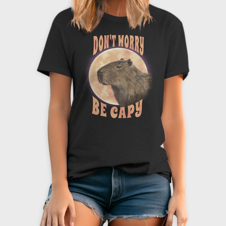 Don T Worry Be Capy Capyibara, Tricou Barbati (Unisex)