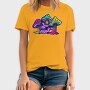 Skull and Smurf Rough Texture Illustrations, Tricou Barbati (Unisex)