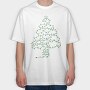 Christmas Tree Made Of Lights, Tricou Oversize Barbati (Unisex)