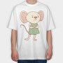 Angry Mouse Dress, Tricou Oversize Barbati (Unisex)