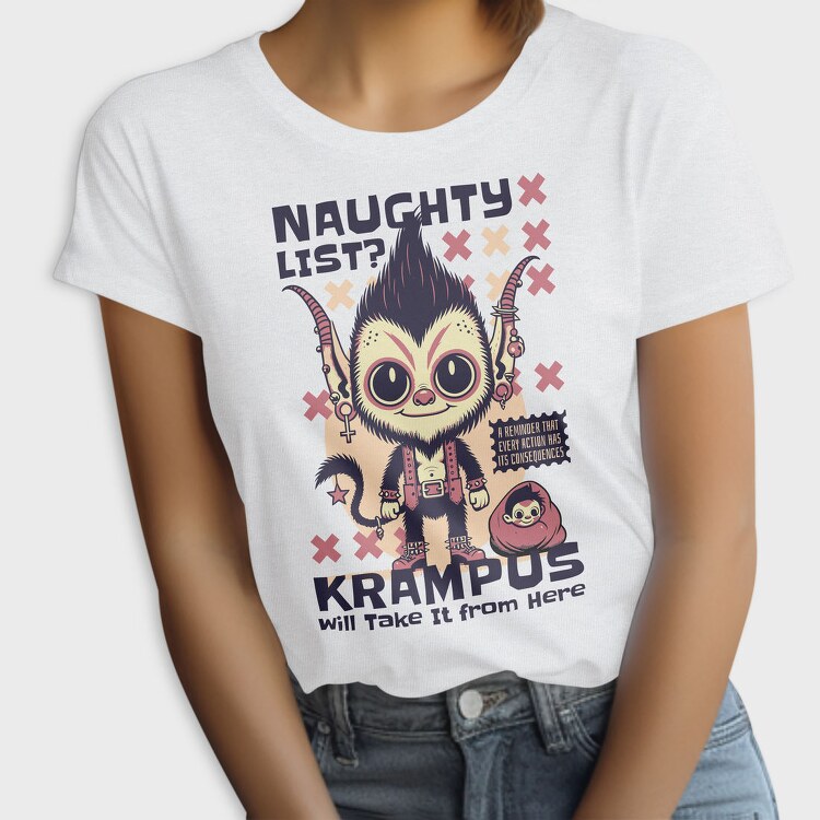 Krampus Naughty List, Tricou Femei