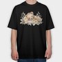 Teddy Sleep Flowers, Tricou Oversize Barbati (Unisex)