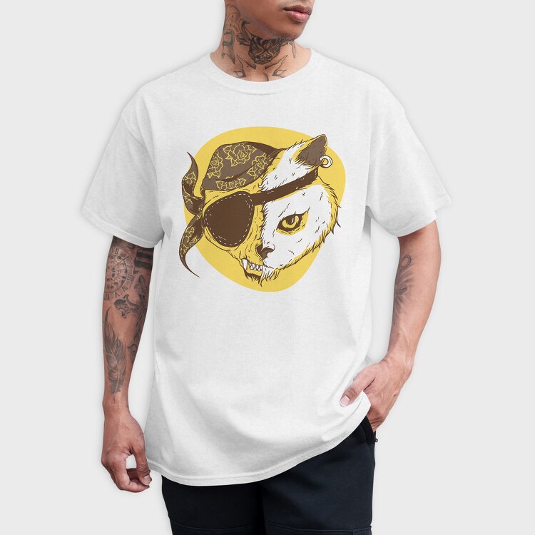 Pirate Cat, Tricou Barbati (Unisex)