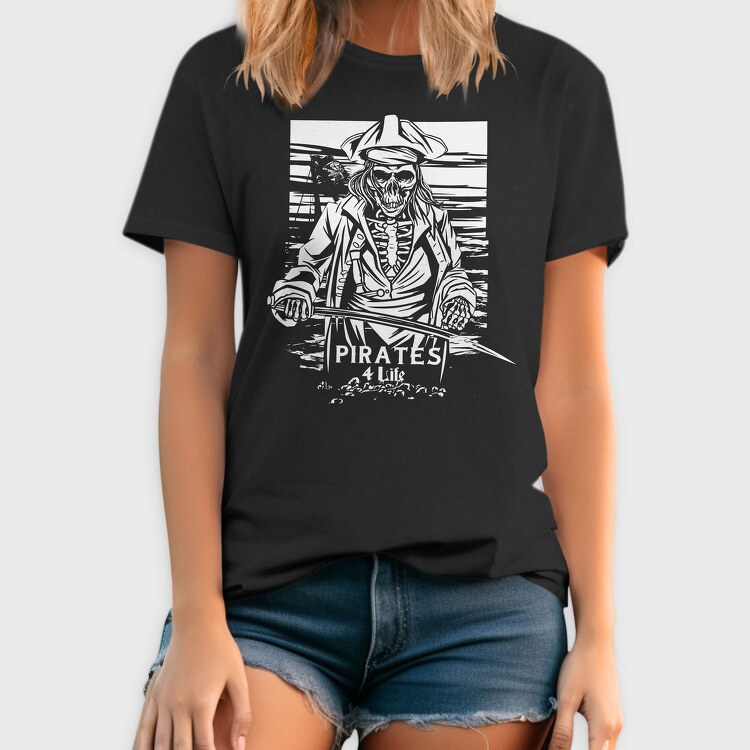 Pirate Skeleton, Tricou Barbati (Unisex)